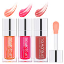 Newvenper 3PCS Hydrating Lip Glow Oil Long Lasting Plumping Lip Gloss Transparent Toot Lip Balm Moisturizing Lip Oil Repairing Lip Lines and Prevents Dry Cracked for Lip Care and Dry Lips 1#+2#+3#