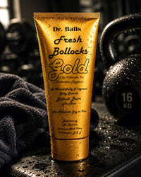 Dr. Ball's Fresh Bollocks Gold - Intimate Deodorant and Anti-Chafing Balm. 200ml tube.