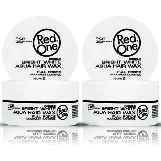 Redone RedOne Aquatic Hair Wax White 150 ml | Edge Control | Ultra Hold | Hair Wax for Men and Women | Peach Scent | Maximum Control - Pack of 2
