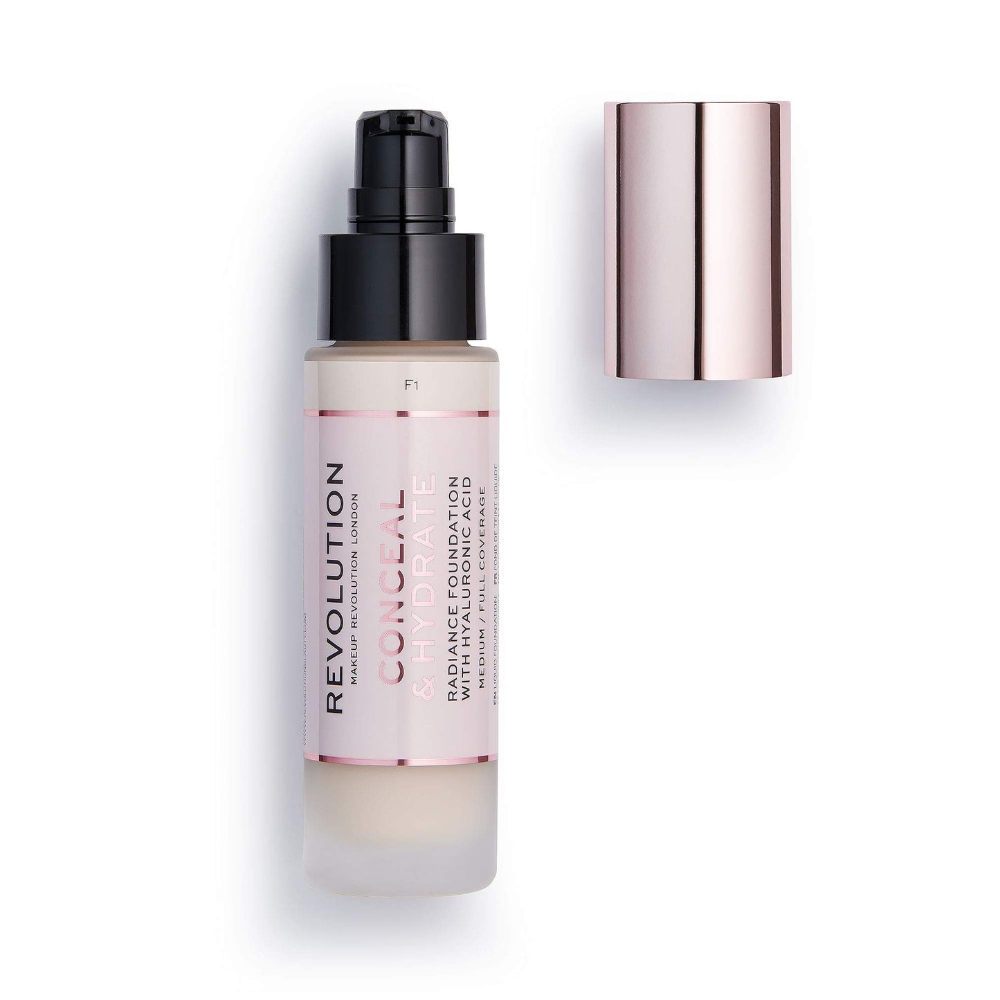 Revolution Beauty London, Conceal and Hydrate, Foundation, F1, 23ml