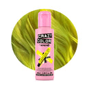 Crazy Color Caution UV Semi-Permanent Hair Dye. Highly Pigmented Neon Yellow Conditioning & Oil Nourishing Vegan Formula | No Bleach or Ammonia | 100ml