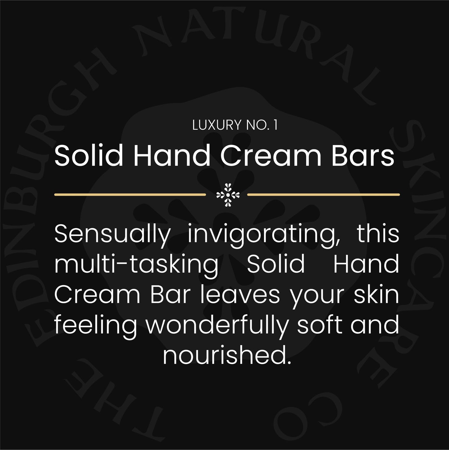 The Edinburgh Natural Skincare Company Ltd. Moisturising Solid Hand Cream Bars | For Dry & Sensitive Hands | Luxury No.1 Scent | Natural Hand Cream | No Sticky Residue | Luxury Gift | Cruelty Free | Edinburgh Skincare Company
