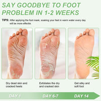 KAYZON Foot Peel Masks, 5 Pairs Feet Exfoliating Socks, Aloe Vera Foot Moisturiser Socks for Foot Care, Cracked Heel, Dead & Hard Skin, Foot Mask for Women & Men - Baby Soft Smooth Touch Feet