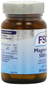 FSC 500mg Magnesium - Pack of 30 Capsules