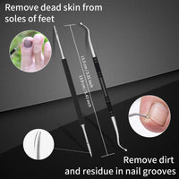 BLESWIN Ingrown Toenail Tool Pedicure Tool Kit 6pcs, Ingrown Toe Nail File and Nail Lifter Cuticle Pusher Pedicure Set, Sharp Blade Pedicure Knives Kit Professional, Foot Repair Kit Stainless Steel
