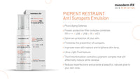 Mesoderm RX Pigment Restraint 50+ Anti Sun Spots, Protect and Nourish Face, Neck, Hands, 50ml