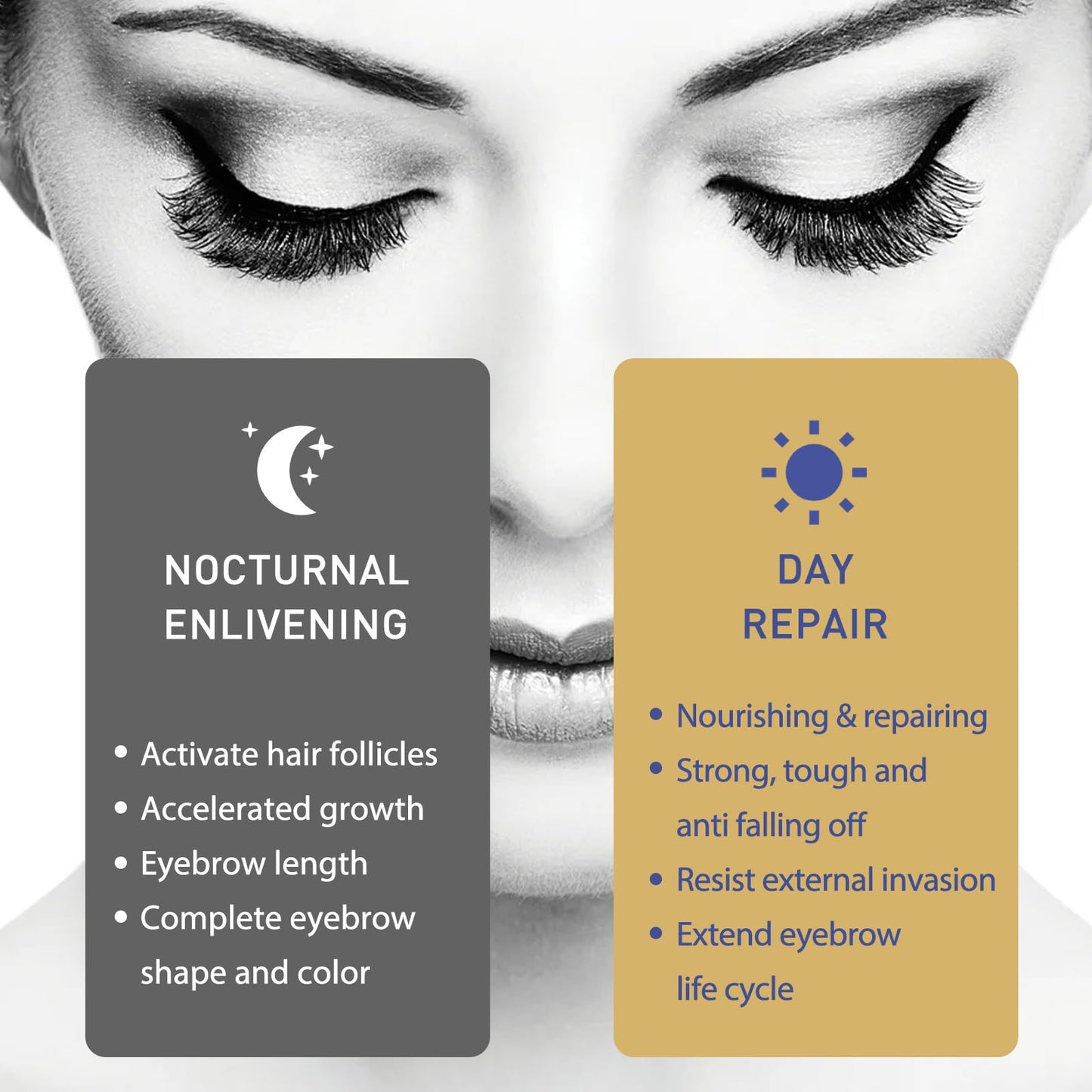 Bploar Castor Oil Eyelash Serum Eyelash Growth Essence, Eyelash Treatment Serum, Natural Thickness, Lengthening, Curling and Moisturising