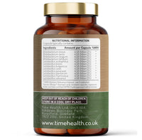 Time Health Bio Cultures Complex – 55 Billion CFU – Advanced 12 Strain Probiotic Formula - Digestion, Immunity & Cognitive Support – Vegan Probiotics – UK Made