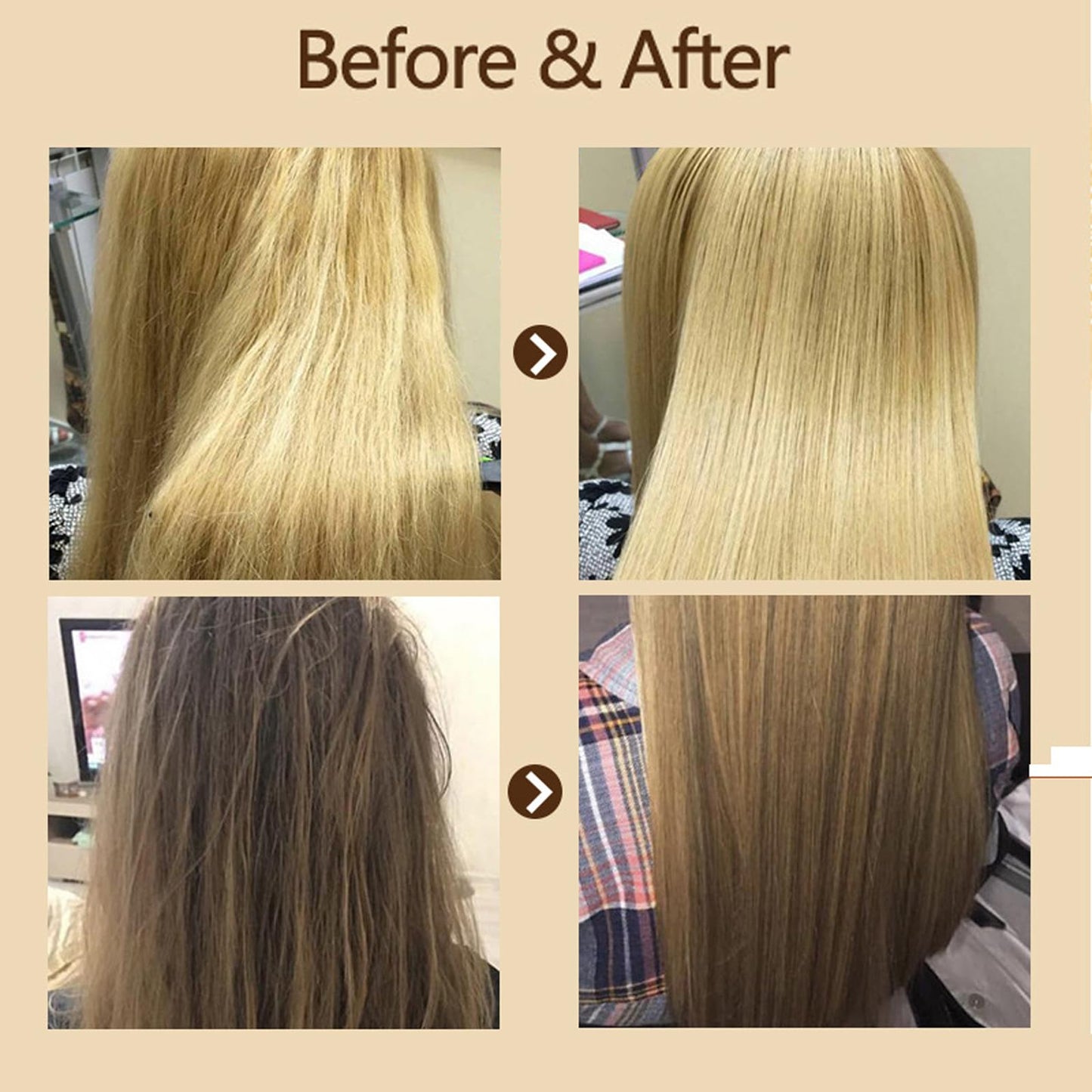 Keratin Hair Mask - Hair Root Restoration - Deep Conditioning Solution for Elastic, Lustrous, Soft Hair - Keratin Straightening Kit - 120ml