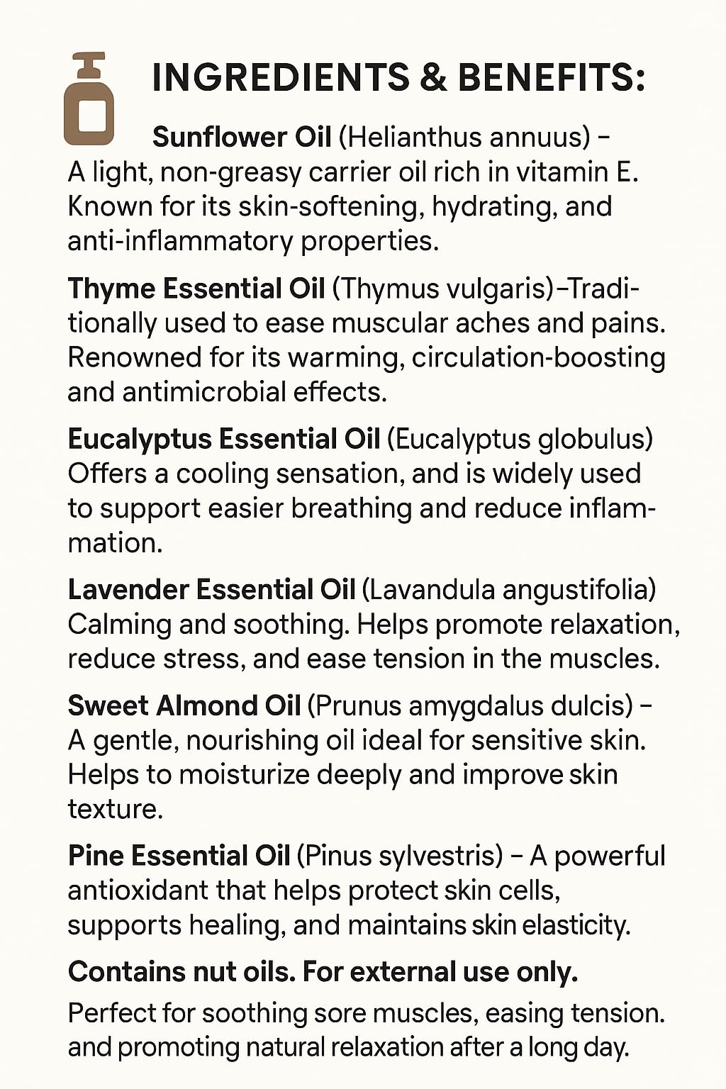 Avena Sciatica Massage Oil – 100ml | Soothing Herbal Blend for Lower Back & Leg Discomfort | Handcrafted in Yorkshire
