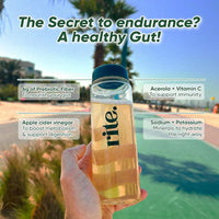 Rite Gut Health Prebiotic Powder, High Fibre, Soluble Fibre Powder, Digestive Health, Vegan, Peach Flavour (30 Servings, 1 Month)