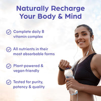 Purolabs Vitamin B Complex High Strength – High Strength VIT B Complex with 8 Essential B Vitamins – Methylated Folate & B12 Supplements with Vitamin B6 and B12 – 60 Vegan Capsules – Made in UK
