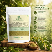 SAMYAM Natural Sidr/Jujube Powder - 200g Pack | Natural Hair and Body Cleanser, Herbal Soap
