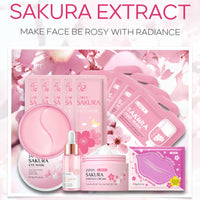 INSKIN Skin Care Sets & Kits For Teenage Girls Gifts, Sakura Pamper Sets For Teenage Girls, Teen Skincare Set For Girls Pamper Set With Face Serum,Face Cream,Sleep Mask,Eye Mask,Mud Mask,Lip Mask