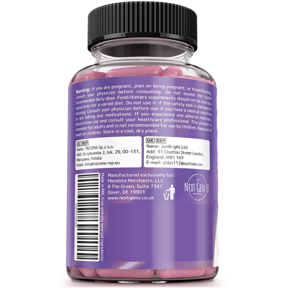 NGU Next Gen U Raspberry Ketones - 4000 mg, 120 Capsules - Food Supplement - to Support Natural Health Management for Adults - by NextGenU