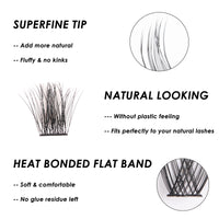 Lanciley Individual Lashes 144 Clusters Lashes DIY Eyelash Extensions False Eyelashes Individual Natural Soft Reusable Easy to Use C/D Curl 10/12/14/15/16mm - L28