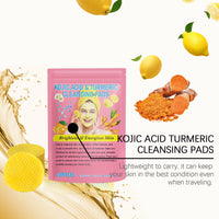 ISBEAUSOLS 80pcs Face Exfoliator Pad - Kojic Acid Cleansing Pads - Exfoliating Face Pads - Kojic Acid And Turmeric Exfoliating Pads- Clean Toner Pads Face Wipes - Brightens, Energizes Skin