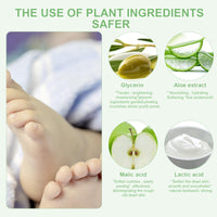 Foot Peel Mask for Hard Skin, 4 Pairs Foot Exfoliating Socks, Moisturizing Foot Care for Callus Remover, Cracked Heel, Dead & Dry Skin - Baby Soft Smooth Touch Feet(Aloe Vera)