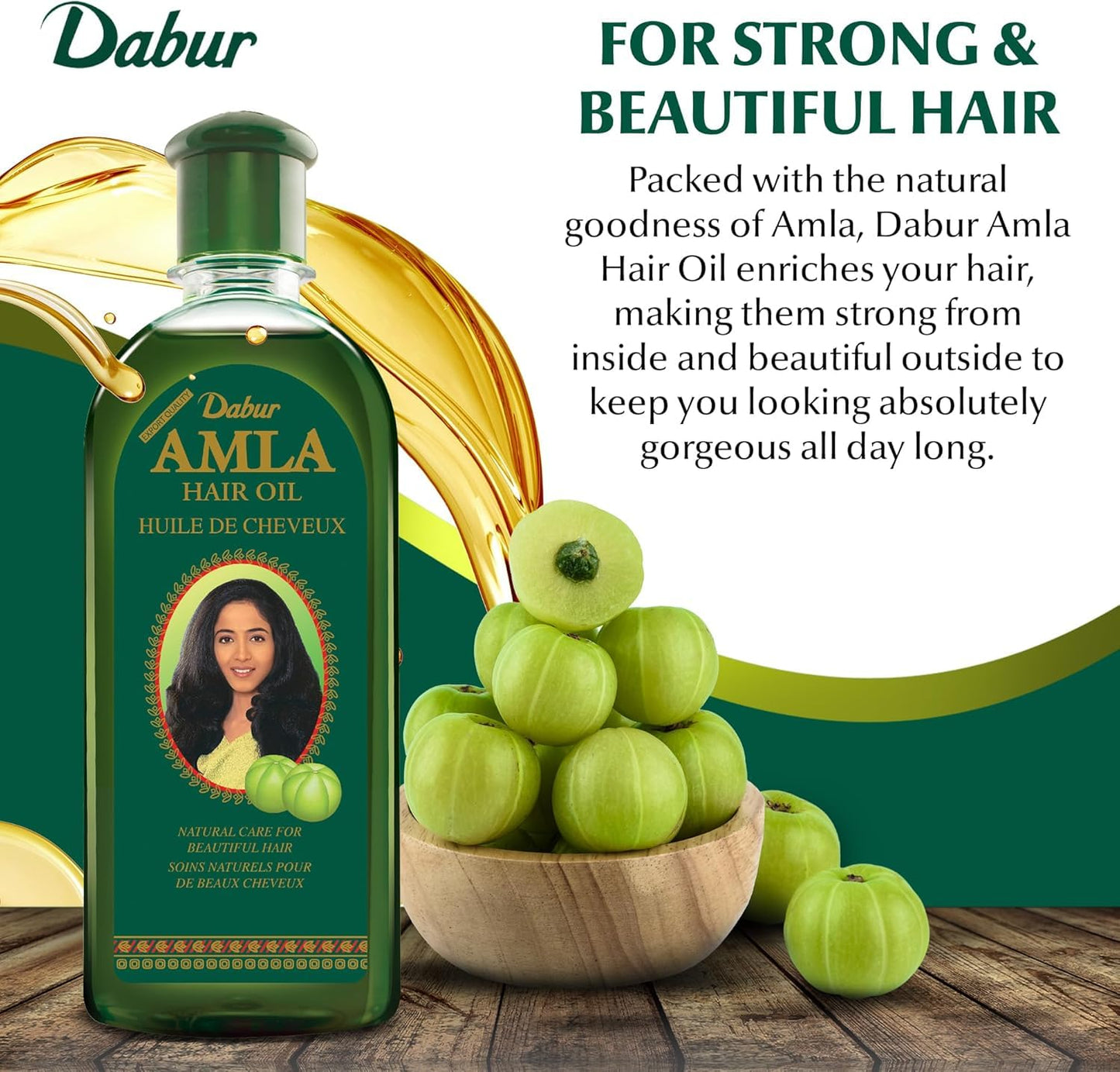 Dabur Amla Hair Oil - 100ml | For Strong, Long & Thick Hair | Nourishes Scalp | Controls Hair Fall, Strengthens Hair & Promotes Hair Growth