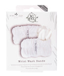 So Eco Wash Wrist Bands (2 Pack) – Reusable Cotton Wrist Bands for Skincare, Prevent Water Run-Off, Soft & Absorbent