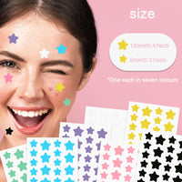AWAVM Acne Pimple Patch, 7 Colors 196 Dots Star Pimple Patches with Case, Hydrocolloid Acne Pimple Patches for Face Cute Patches Pimple Stickers Acne Dots