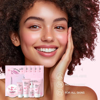 TBeautfave Skincare Gift Set for Teenage Girls, Cherry Blossom Skin Care Sets & Kits, Pamper Sets for Women Gifts, Travel Skincare Sets, Facial Kit - Cream,Serum,Cleanser,Sunscreen,Mud Mask,Lip Masks