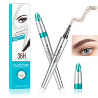 EHIOG Eyebrow Pencil, Microblading Waterproof Eyebrow Pen, Eye Brow Makeup Tool Eyebrow Pencil with 4 Micro-Fork Tip Long-Lasting Brow Tint, for Natural Eyebrow Hair Makeup-03#RedBrown