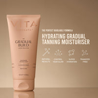 VITA LIBERATA, Fabulous Gradual Tanning Lotion 400ml & Dual Sided Self Tanner Mitt, Super Hydrating Hyaluronic Acid, Designed for Face & Body, Buildable Formula, Streak Free, Lasting Finish