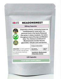 Your Best Supplement Meadowsweet Capsules 100% Natural Pure no additives (Filipendula) (120)