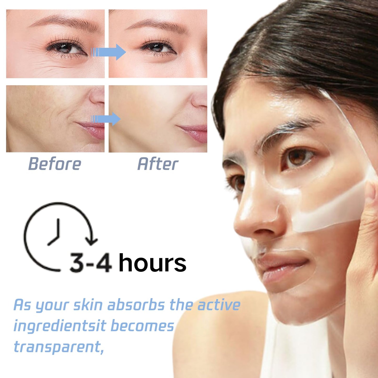 ISBEAUSOLS Bio Collagen Face Mask Beauty - Face Mask Set - bio dance Collagen Mask Overnight - Tender Hydrating Face Mask Skin Care Nourish - Anti Aging Overnight Collagen Face Mask (7)