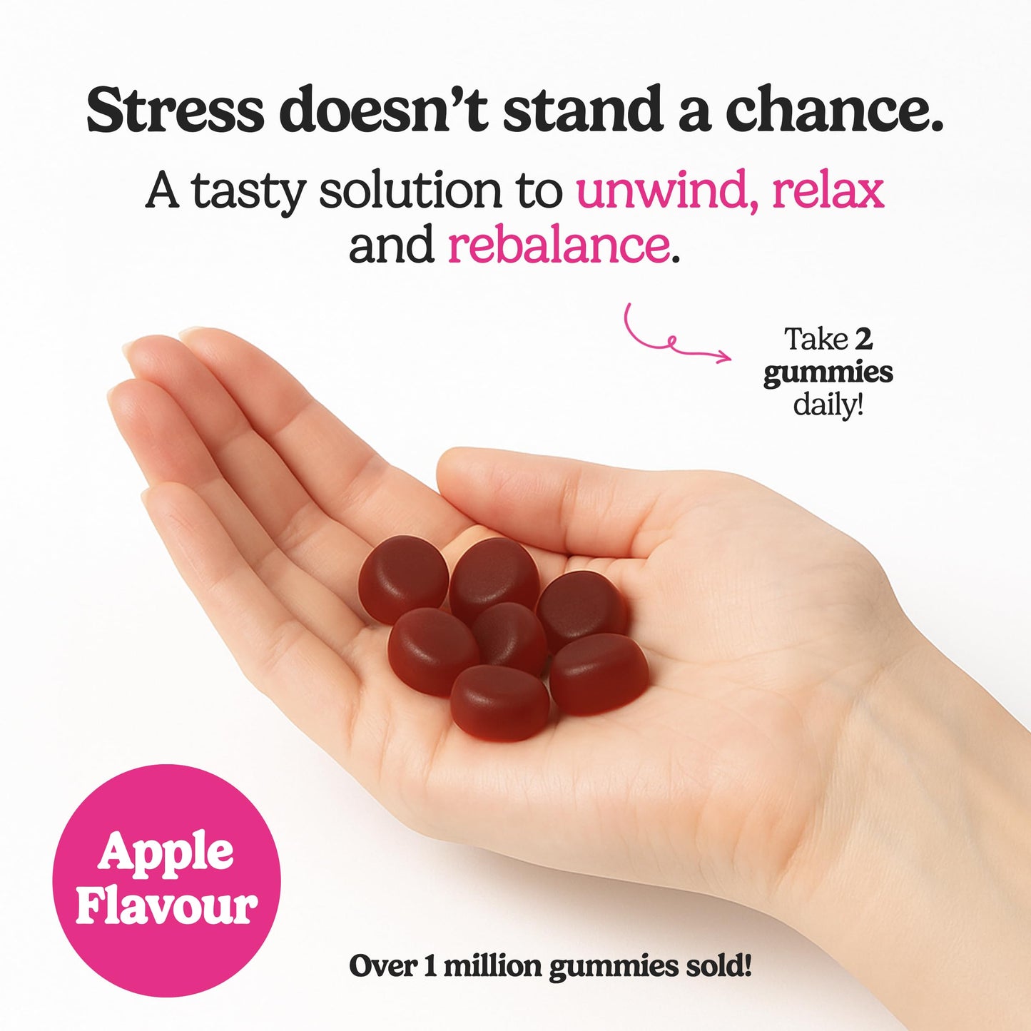 Innooova Kalma Ashwagandha Gummies, 3000mg Helps Reduce Stress, Boost Focus and Improve Sleep, Ashwagandha Root Extract Supplement, Natural Ingredients, Vegan, Gluten-Free Apple Flavour 60 Gummies