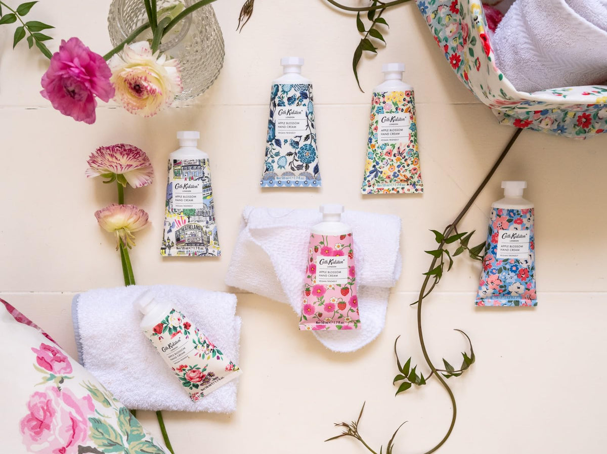 Cath Kidston Hand Cream 50ml, Shea Butter, For Soft Moisturised Hands, Apple Blossom and Elderflower Fragrance, Pocket and Travel Size, Beauty Gift For Her, Cruelty Free, Harmony Ditsy