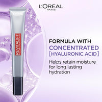 L'Oreal Paris L’Oréal Paris Revitalift Filler Replumping Anti-Ageing Eye Cream, Formulated for eye-area, Moisturiser Targets Deep Wrinkles & Replumps Under-Eye Area, Formulated with Hyaluronic Acid, 15ml