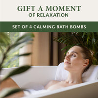 SatinNaturel Christmas Gifts for Women - 4Pcs Bath Bombs Gift Box - Hand Made with Essential Oil Flowers & Bio Shea Butter - Gifts for her - Gifts for Mum - Vegan Skincare by Satin Naturel