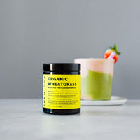 Erbology Organic Wheatgrass Powder 90g - 45 Servings - Body Cleansing and Gut Health Support - Rich in Chlorophyll and Iron - Sustainably Sourced in Europe - Small Batch - Vegan - GMO-Free