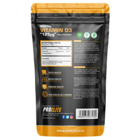 Vitamin D3 4000 iu 90 Vegan Tablets - 3 Months Supply | High Strength Vitamin D Supplement for Immune System, Bone & Muscle Support | Made in UK & Gluten Free by PROELITE