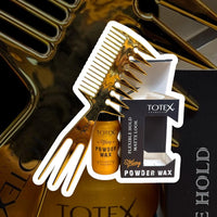 Totex Hair Styling Matte Powder Wax 20g + Wide Tooth Gold Comb No2 | Volumizing Texturising Dust Powder | Strong Hold Matte Finish | Hair & Beard Styling Kit for Men & Women
