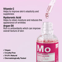 Dr Botanicals DR BOTANICALS Moroccan Rose Facial Oil with Vitamin C and Hyaluronic Acid - Skin Brightening, Anti-Aging, Anti-Wrinkle & Hydrating Treatment for All Skin Types (15ml)