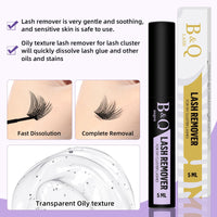B&Qaugen B&Q Lash Remover 5ml Fast Dissolution Lash Glue Remover Low Irritation Eyelash Remover for Extensions Lash Bond and Seal Remover Eyelash Remover Individual Lashes（Remover 5ML）