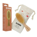 KENT Kent Baby Soft Bristle Beechwood Brush with Canvas Travel Pouch - BA29