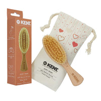 KENT Kent Baby Soft Bristle Beechwood Brush with Canvas Travel Pouch - BA29