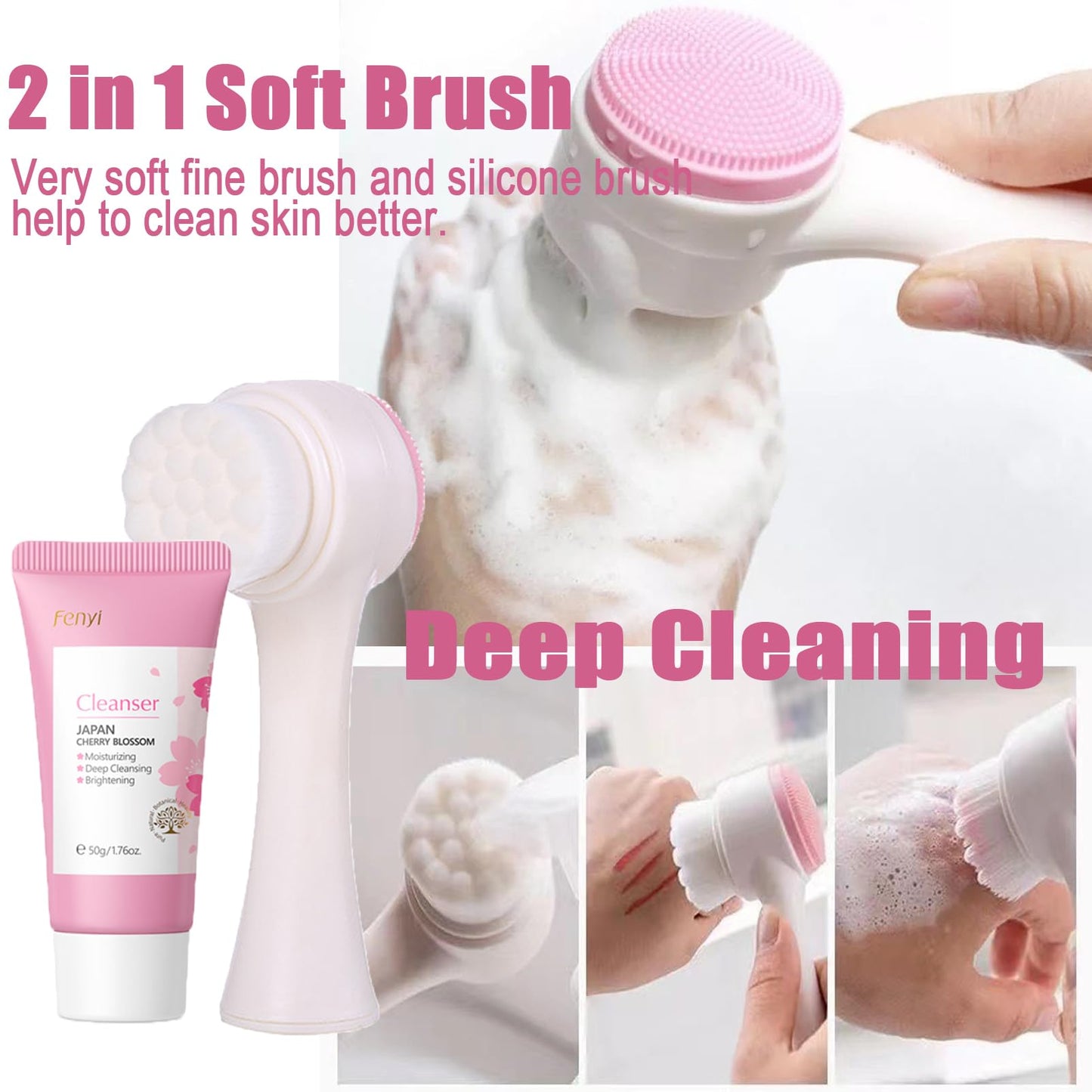 13pcs Skincare Gifts Set For Teenage Girls,Cherry Blossom Skincare Sets,High Moisturize Pure Plant Extract Skin Care Sets & Kits with Cleanser, Hydrosol,Serum,Cream,Eye Cream,Mask,Lip Mask,Mud Mask