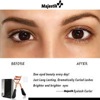 Majestik+ Eyelash Curler With 4 Refill Pads- Designed for No Pinching or Pulling Just Dramatically Curled Eyelashes & Lash Line In Seconds - In Rose Gold