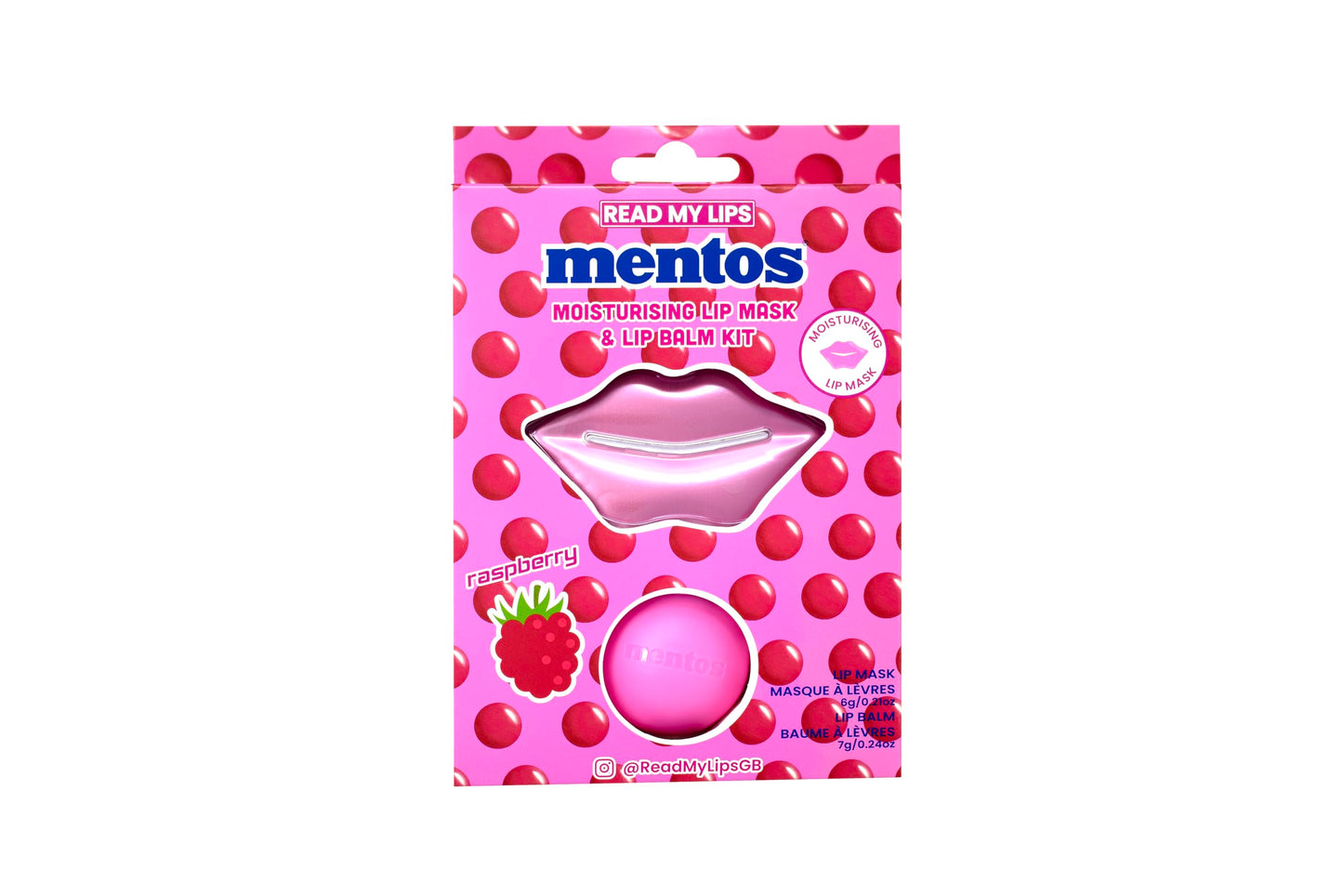 Read My Lips Mentos Raspberry Lip Mask & Lip Balm Kit