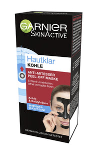 Garnier Charcoal Peel-Off Anti-Blackhead Face Mask for Blemished Skin Clear