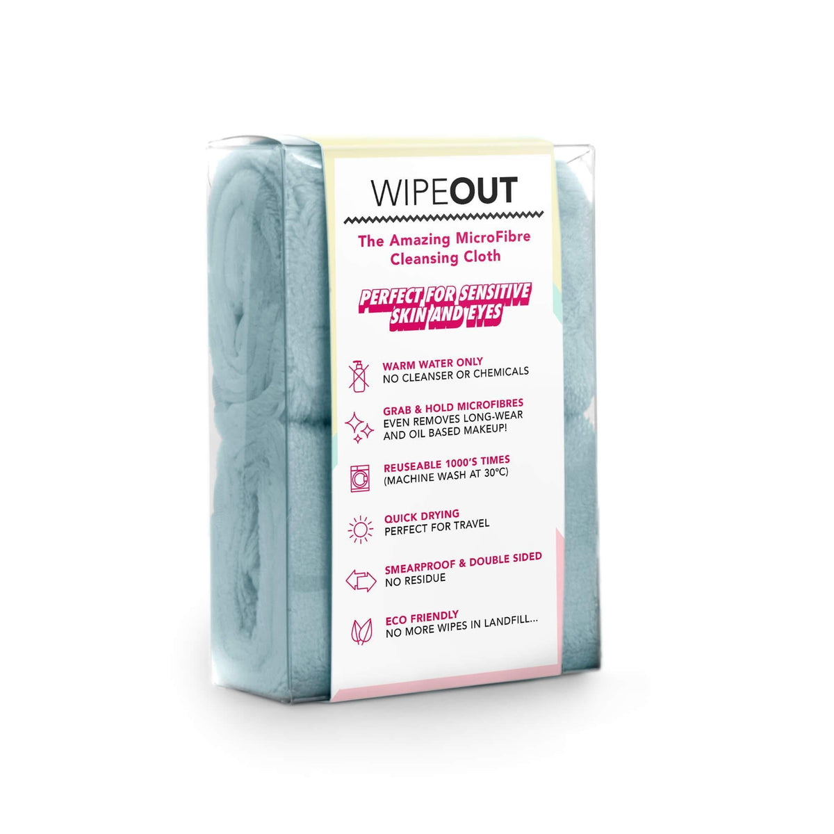 Magnitone Wipe Out Micro Fibre Cleansing Cloth, Grey, Pack of 2