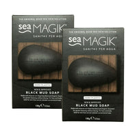 (2 Pack) - Dead Sea Spa Magik - Black Mud Soap | 100g | 2 PACK BUNDLE