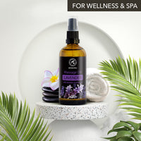 AROMATIKA trust the power of nature Massage Lavender Oil 100ml - 100% Natural Lavender Body Massage Oil - Good Sleep - De-Stress - Calming - Skin Care - Beauty - Body Massage - Soft Relaxing Aroma Oil