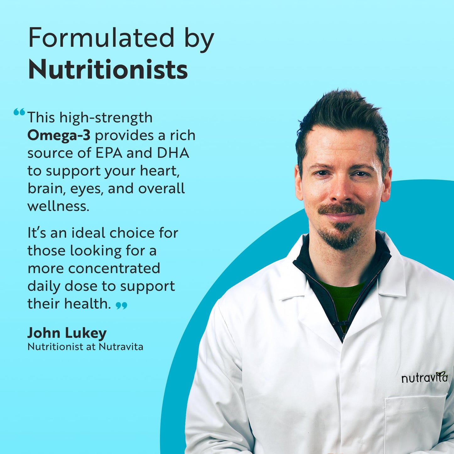 Nutravita Highest Strength Omega 3 Fish Oil 2000mg - Providing 1000mg EPA & 400mg DHA per Serving - Sustainably Sourced & Contaminant Free - Made in The UK