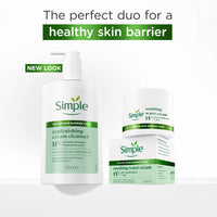 Simple Replenishing Cream Face Cleanser Suitable For Even The Most Sensitive Skin Cream Cleanser with 11% Ceramide Boosters and Hyaluronic Acid 240 ml